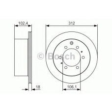 Гальмівний диск BOSCH 0 986 479 R57