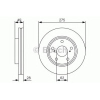 Гальмівний диск BOSCH 0 986 479 R58