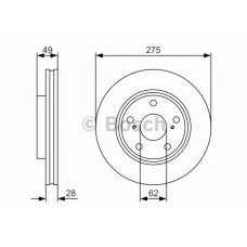 Гальмівний диск BOSCH 0 986 479 R58