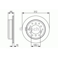 Гальмівний диск BOSCH 0 986 479 S36