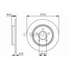 Гальмівний диск BOSCH 0 986 479 S49