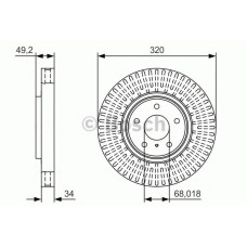 Гальмівний диск BOSCH 0 986 479 T32