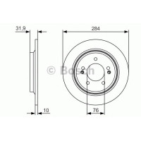 Гальмівний диск BOSCH 0 986 479 V09