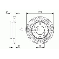 Гальмівний диск BOSCH 0 986 479 V32