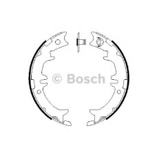 Комплект гальмівних колодок, стоянкова гальмівна система BOSCH 0 986 487 615