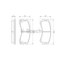 Комплект гальмівних колодок, дискове гальмо BOSCH 0 986 493 450