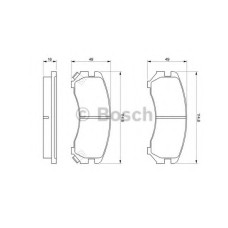 Комплект гальмівних колодок, дискове гальмо BOSCH 0 986 493 450