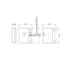 Комплект гальмівних колодок, дискове гальмо BOSCH 0 986 494 000