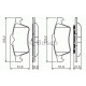 Комплект гальмівних колодок, дискове гальмо BOSCH 0 986 494 032