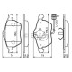 Комплект гальмівних колодок, дискове гальмо BOSCH 0 986 494 050