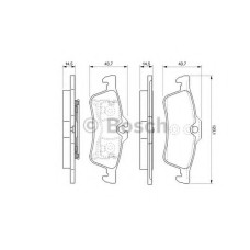 Комплект гальмівних колодок, дискове гальмо BOSCH 0 986 494 130