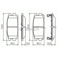 Комплект гальмівних колодок, дискове гальмо BOSCH 0 986 494 137
