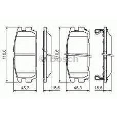 Комплект гальмівних колодок, дискове гальмо BOSCH 0 986 494 137