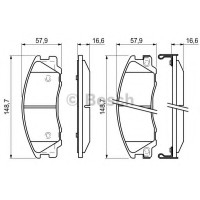 Комплект гальмівних колодок, дискове гальмо BOSCH 0 986 494 138