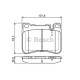 Комплект гальмівних колодок, дискове гальмо BOSCH 0 986 494 166
