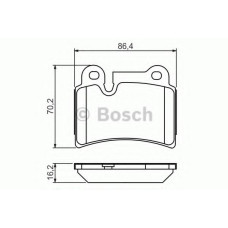 Комплект гальмівних колодок, дискове гальмо BOSCH 0 986 494 210