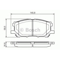 Комплект гальмівних колодок, дискове гальмо BOSCH 0 986 494 218