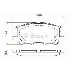 Комплект гальмівних колодок, дискове гальмо BOSCH 0 986 494 218