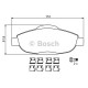 Комплект гальмівних колодок, дискове гальмо BOSCH 0 986 494 261