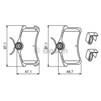 Комплект гальмівних колодок, дискове гальмо BOSCH 0 986 494 274