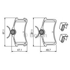 Комплект гальмівних колодок, дискове гальмо BOSCH 0 986 494 274