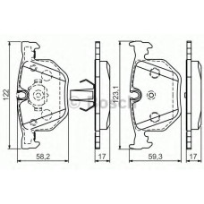 Комплект гальмівних колодок, дискове гальмо BOSCH 0 986 494 286