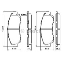 Комплект гальмівних колодок, дискове гальмо BOSCH 0 986 494 308