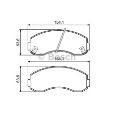 Комплект гальмівних колодок, дискове гальмо BOSCH 0 986 494 314