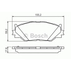 Комплект гальмівних колодок, дискове гальмо BOSCH 0 986 494 316