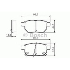 Комплект гальмівних колодок, дискове гальмо BOSCH 0 986 494 328