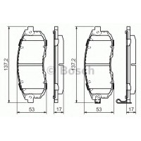 Комплект гальмівних колодок, дискове гальмо BOSCH 0 986 494 337