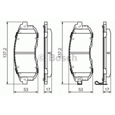 Комплект гальмівних колодок, дискове гальмо BOSCH 0 986 494 337