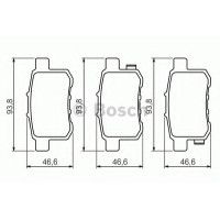 Комплект гальмівних колодок, дискове гальмо BOSCH 0 986 494 338