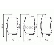 Комплект гальмівних колодок, дискове гальмо BOSCH 0 986 494 338