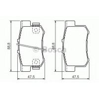Комплект гальмівних колодок, дискове гальмо BOSCH 0 986 494 358