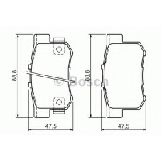 Комплект гальмівних колодок, дискове гальмо BOSCH 0 986 494 358