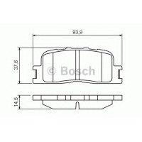 Комплект гальмівних колодок, дискове гальмо BOSCH 0 986 494 359