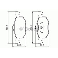 Комплект гальмівних колодок, дискове гальмо BOSCH 0 986 494 361
