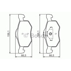 Комплект гальмівних колодок, дискове гальмо BOSCH 0 986 494 361