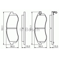 Комплект гальмівних колодок, дискове гальмо BOSCH 0 986 494 362