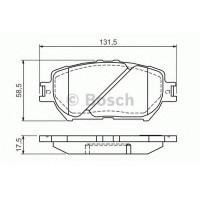 Комплект гальмівних колодок, дискове гальмо BOSCH 0 986 494 363