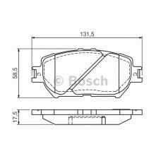 Комплект гальмівних колодок, дискове гальмо BOSCH 0 986 494 363