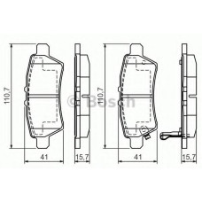 Комплект гальмівних колодок, дискове гальмо BOSCH 0 986 494 369