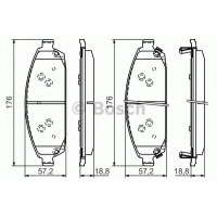 Комплект гальмівних колодок, дискове гальмо BOSCH 0 986 494 370