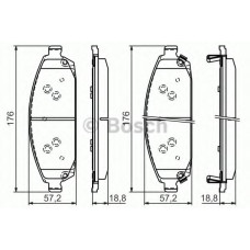 Комплект гальмівних колодок, дискове гальмо BOSCH 0 986 494 370