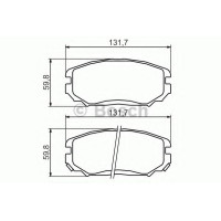 Комплект гальмівних колодок, дискове гальмо BOSCH 0 986 494 374