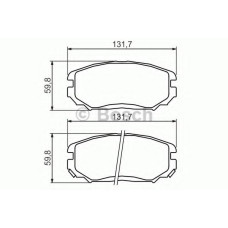 Комплект гальмівних колодок, дискове гальмо BOSCH 0 986 494 374