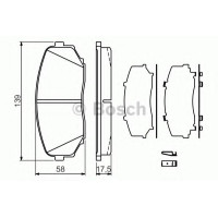 Комплект гальмівних колодок, дискове гальмо BOSCH 0 986 494 375