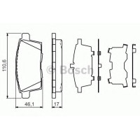 Комплект гальмівних колодок, дискове гальмо BOSCH 0 986 494 376