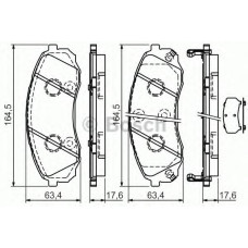 Комплект гальмівних колодок, дискове гальмо BOSCH 0 986 494 377